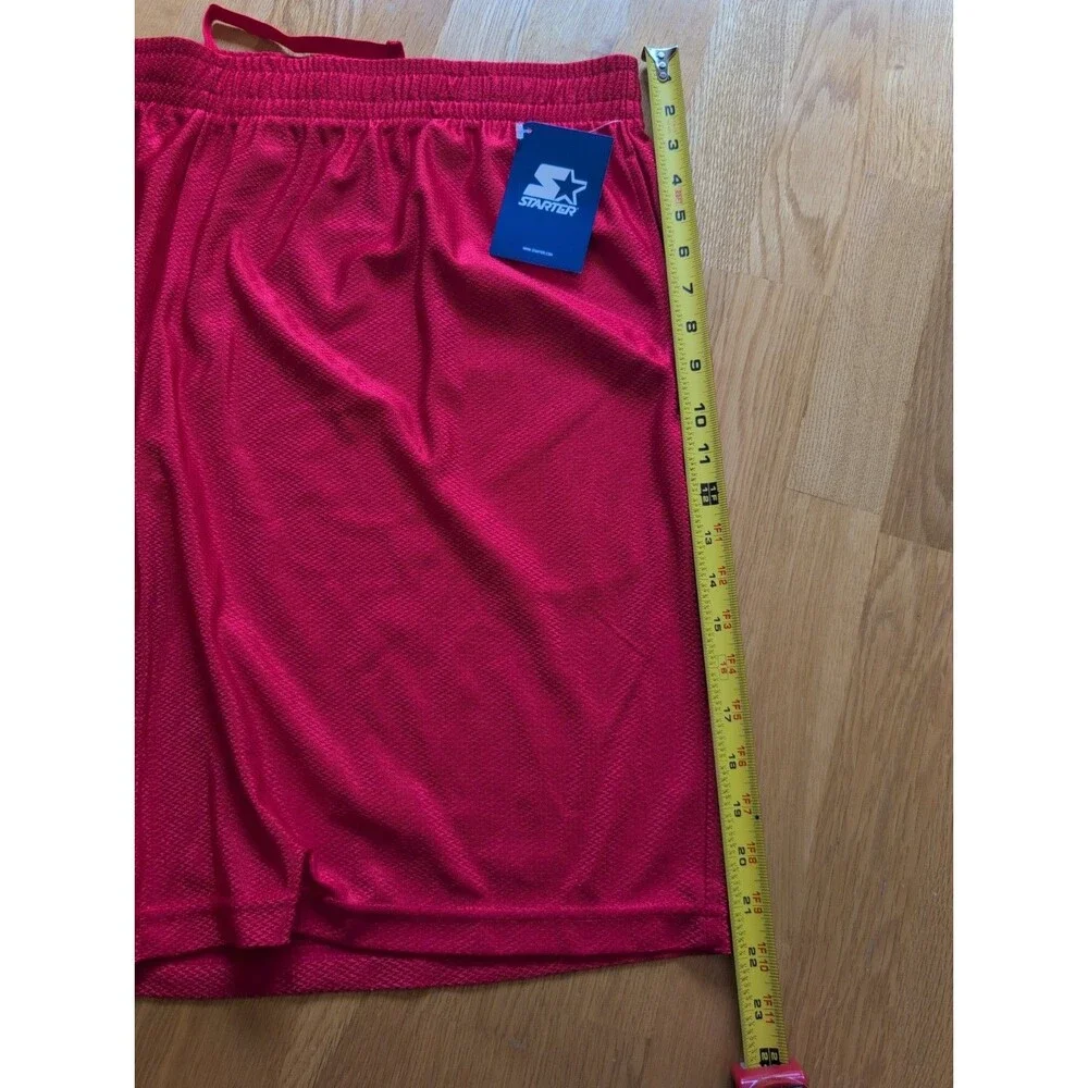 NWT Starter Dri-FIT Dazzle Men's Red Mesh Athletic Shorts Size XL Drawstring